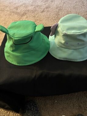 2Pk Baby Mint & Green Character Bucket Hat -